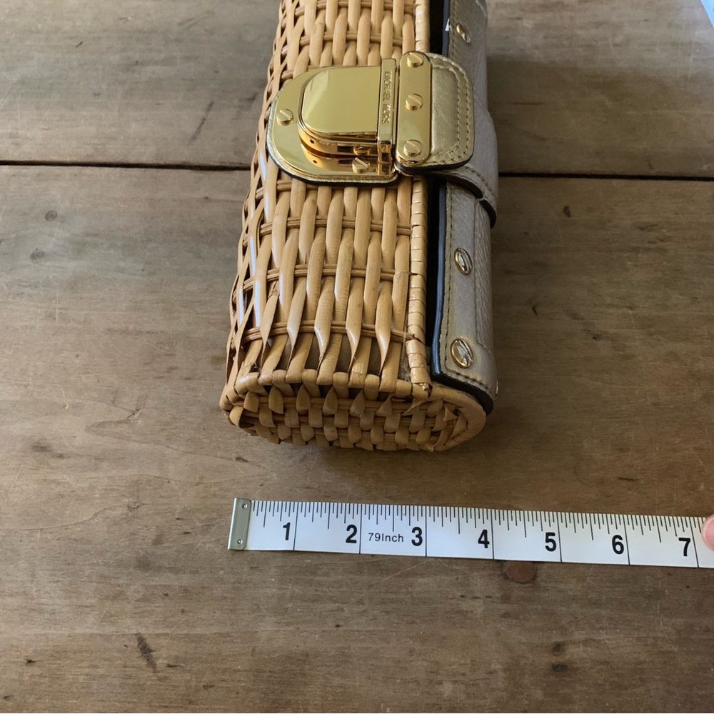 Michael Kors natural rattan clutch gold - Picture 5 of 11
